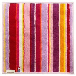 【LES TOILES DU SOLEIL】タオルハンカチ(ジニア ルージュ ブラン)