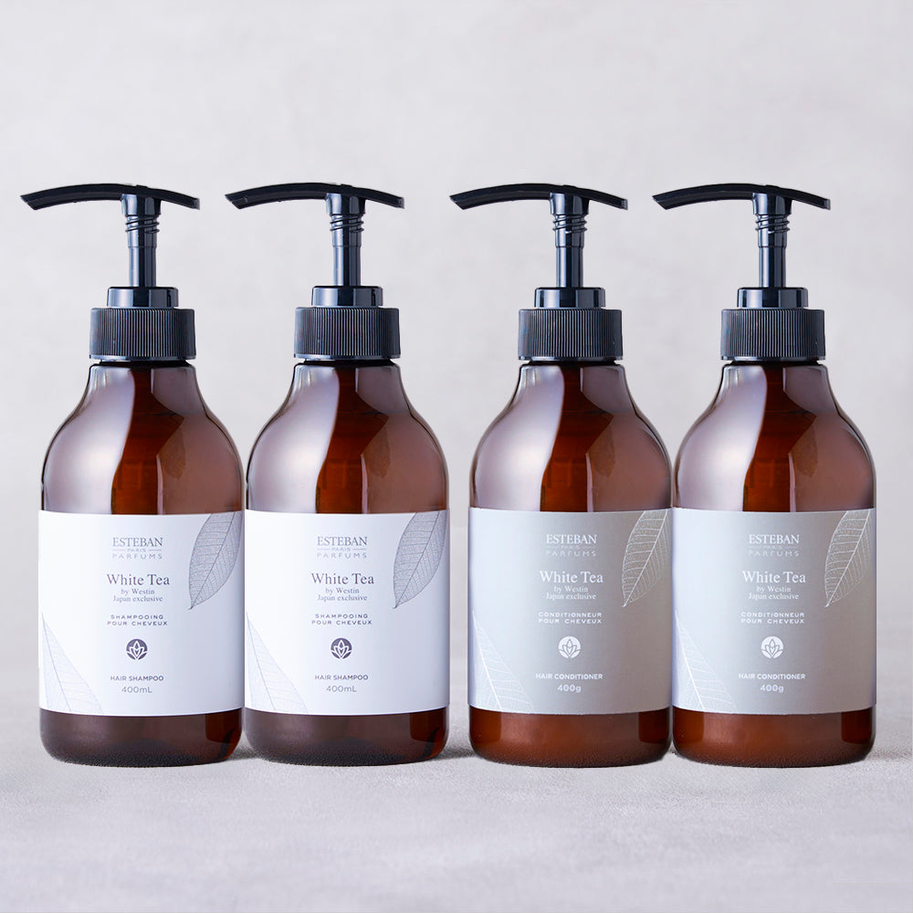 【数量限定】White Tea by Westin 特別バスセット（シャンプー/コンディショナー 各2点）